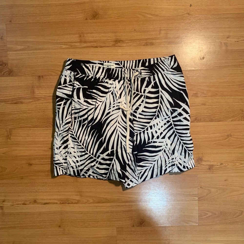 Palm Frond Textile Swimming Trunks